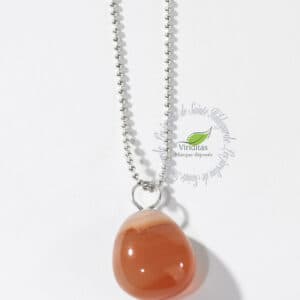 CORNALINE PENDENTIF PIERRE POLIE