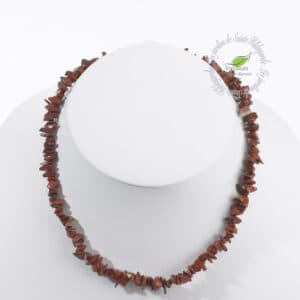 JASPE ROUGE COLLIER PIERRES POLIES