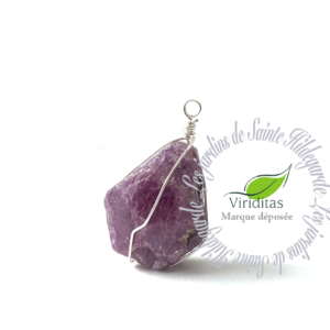 RUBIS PENDENTIF CRISTAL BRUT