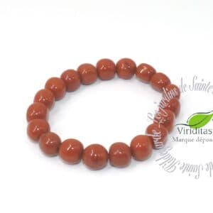 JASPE ROUGE BRACELET PIERRES ROULEES