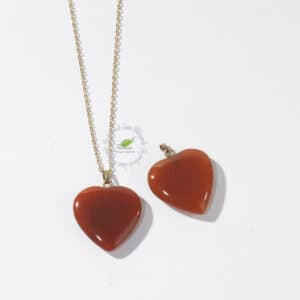 CORNALINE PENDENTIF COEUR 2 CM
