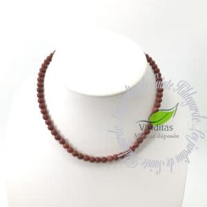 JASPE ROUGE COLLIER BOULES 6 MM