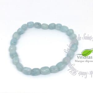 AIGUE MARINE BRACELET PIERRES ROULEES 18