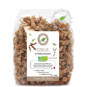 Fusillis compltes de véritable petit épeautre bio, sachet de 500g